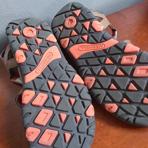 Merrell Women's Sandspur Rose Sandals Leather tan Shoes Size 8 Strappy - Picture 2 of 11